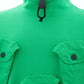 Elegant Green Cotton Jumper with Iconic Patch