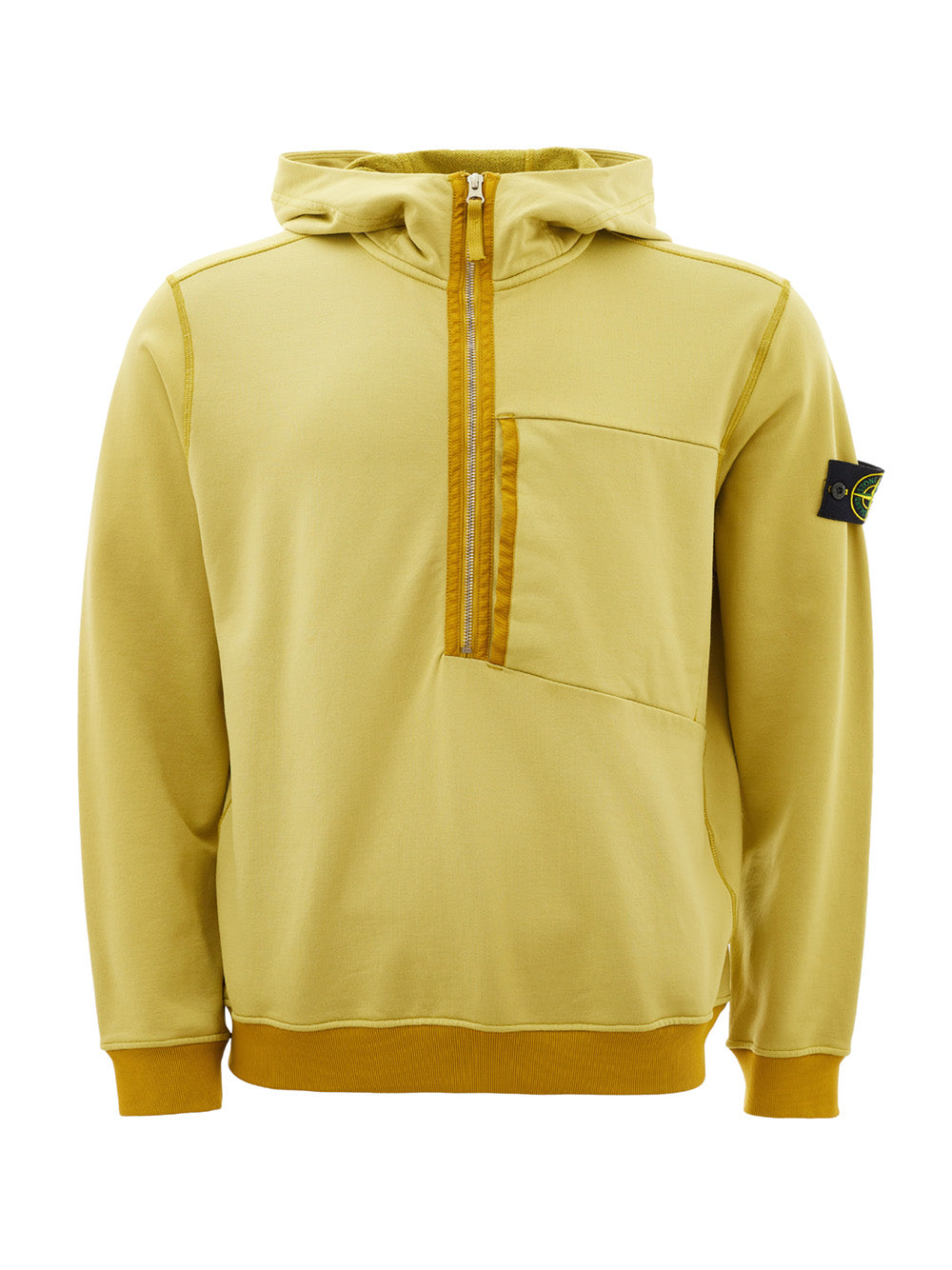 Radiant Yellow Cotton Hooded Sweatshirt