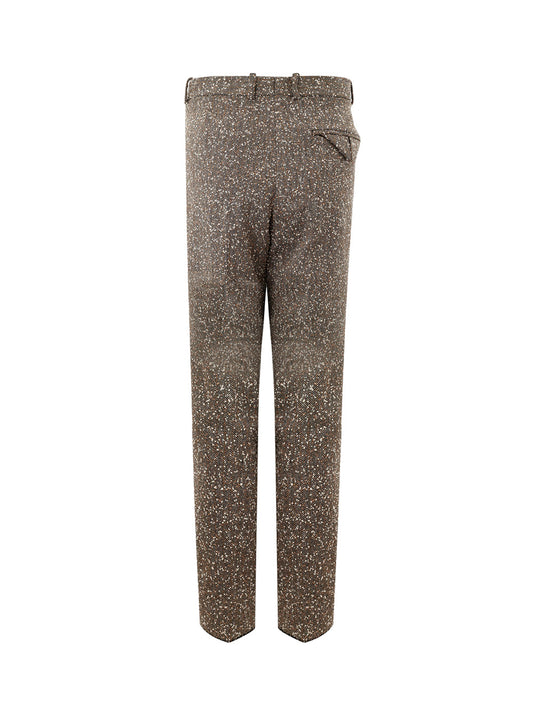 Elegant Brown Knitted Trousers