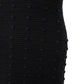 Elegant Black Knitted Pencil Dress with Fringes