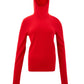 Elegant Red Cashmere Hooded Jumper