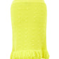 Radiant Yellow Fringed Pencil Skirt