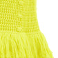 Radiant Yellow Fringed Pencil Skirt
