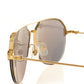 Elegant Gold-Tone Pilot Sunglasses