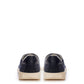 Chic Denim Sneakers With Leather Accents