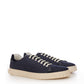 Chic Denim Sneakers With Leather Accents
