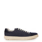 Chic Denim Sneakers With Leather Accents