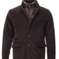 Elegant Corduroy Quilted Brown Jacket