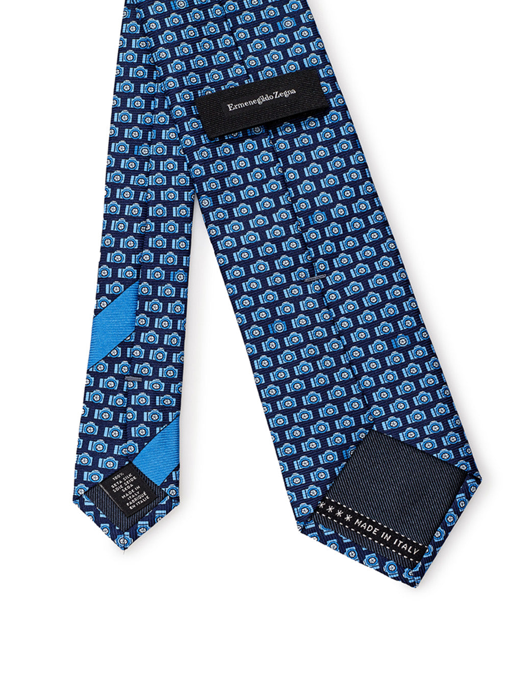 Elegant Blue Silk Men's Tie