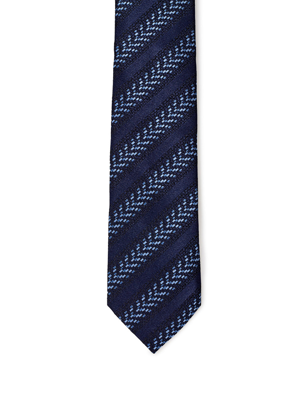 Elegant Blue Silk Regimental Tie