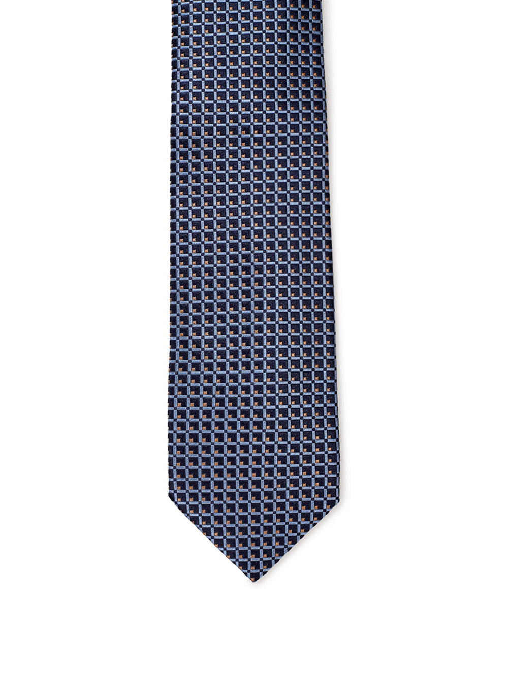 Elegant Light Blue Silk Tie with Micro Print