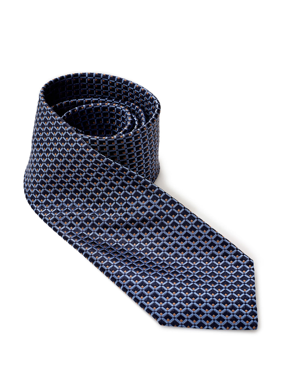 Elegant Light Blue Silk Tie with Micro Print