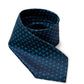 Elegant Floral Silk Tie in Oil Blue