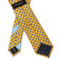 Elegant Yellow Silk Tie with Micro Prints