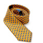 Elegant Yellow Silk Tie with Micro Prints