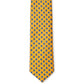 Elegant Yellow Silk Tie with Micro Prints