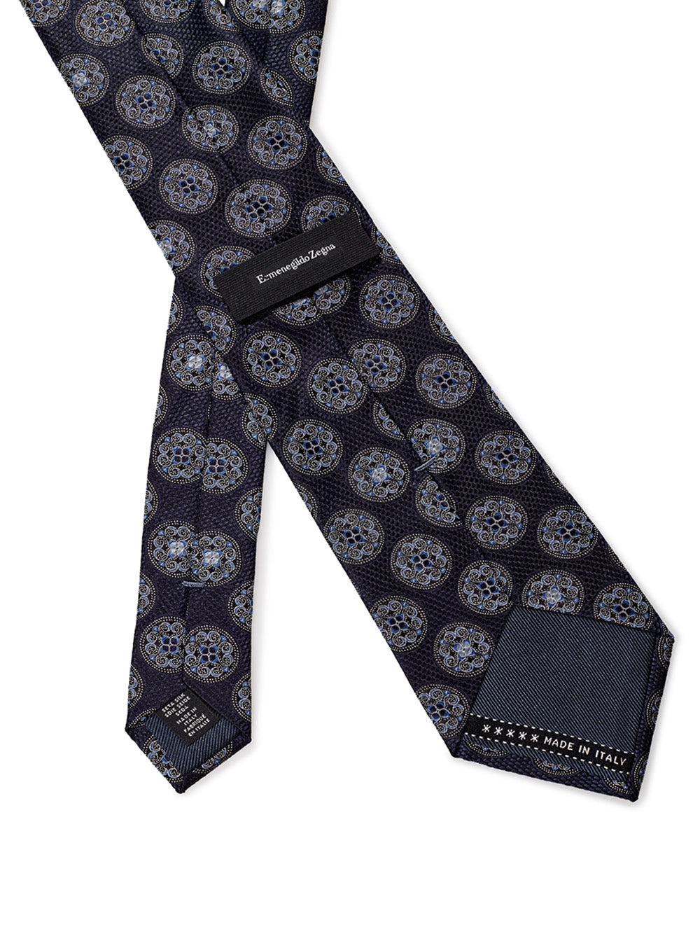 Elegant Dark Grey Silk Tie with Micro Print