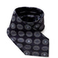 Elegant Dark Grey Silk Tie with Micro Print