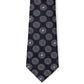Elegant Dark Grey Silk Tie with Micro Print