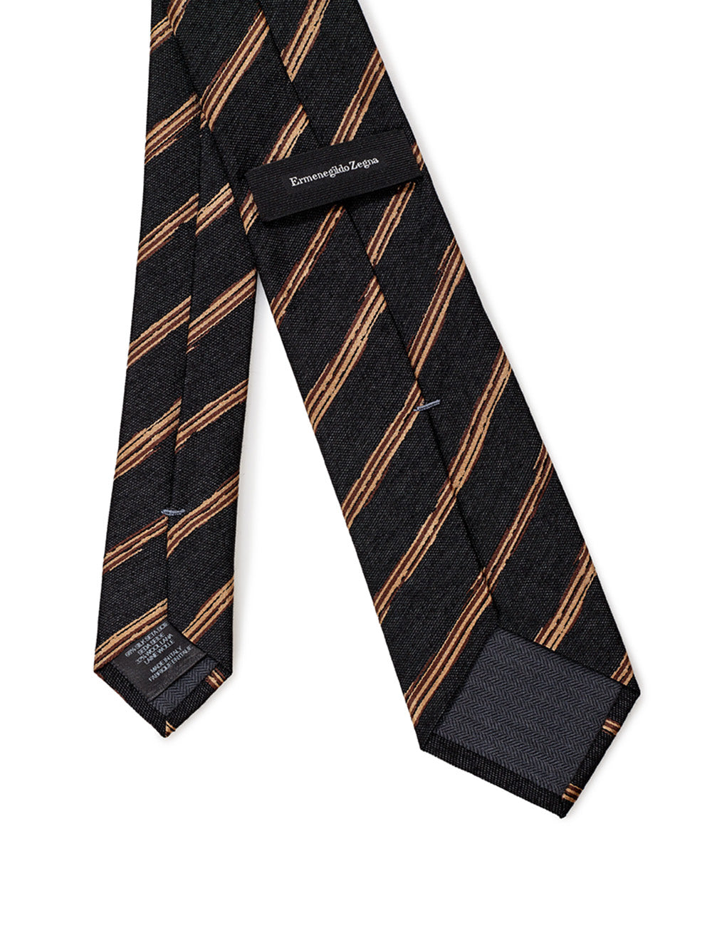 Elegant Black and Gold Silk Tie for Men