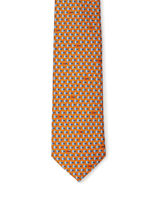 Elegant Silk Gentlemen's Tie in Vibrant Orange