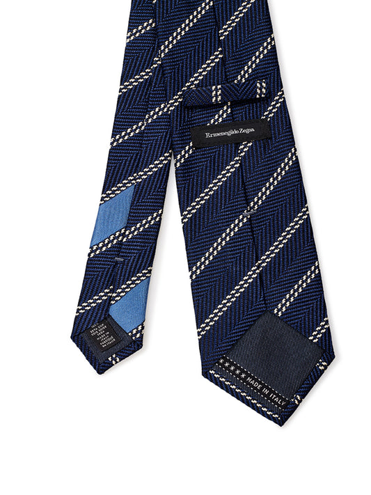 Elegant Silk Oblique Print Tie