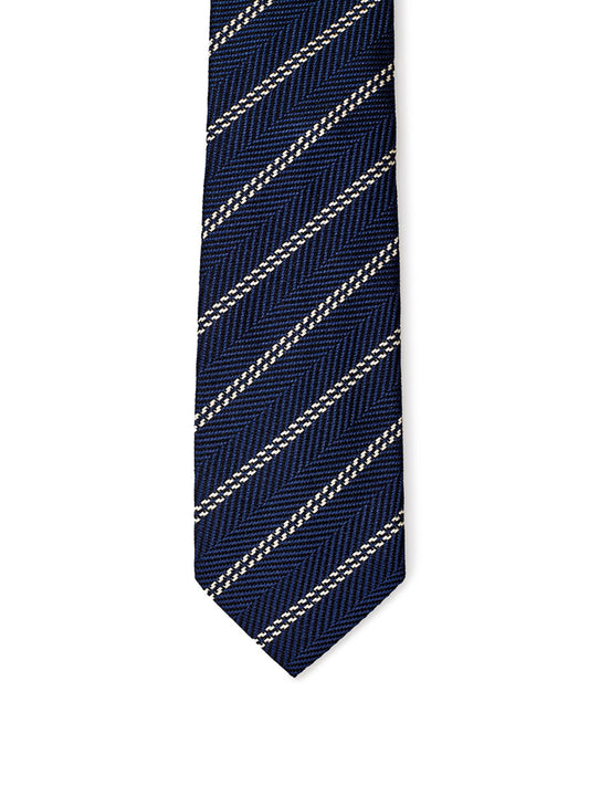 Elegant Silk Oblique Print Tie