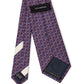 Elegant Violet Silk Tie with Micro Print