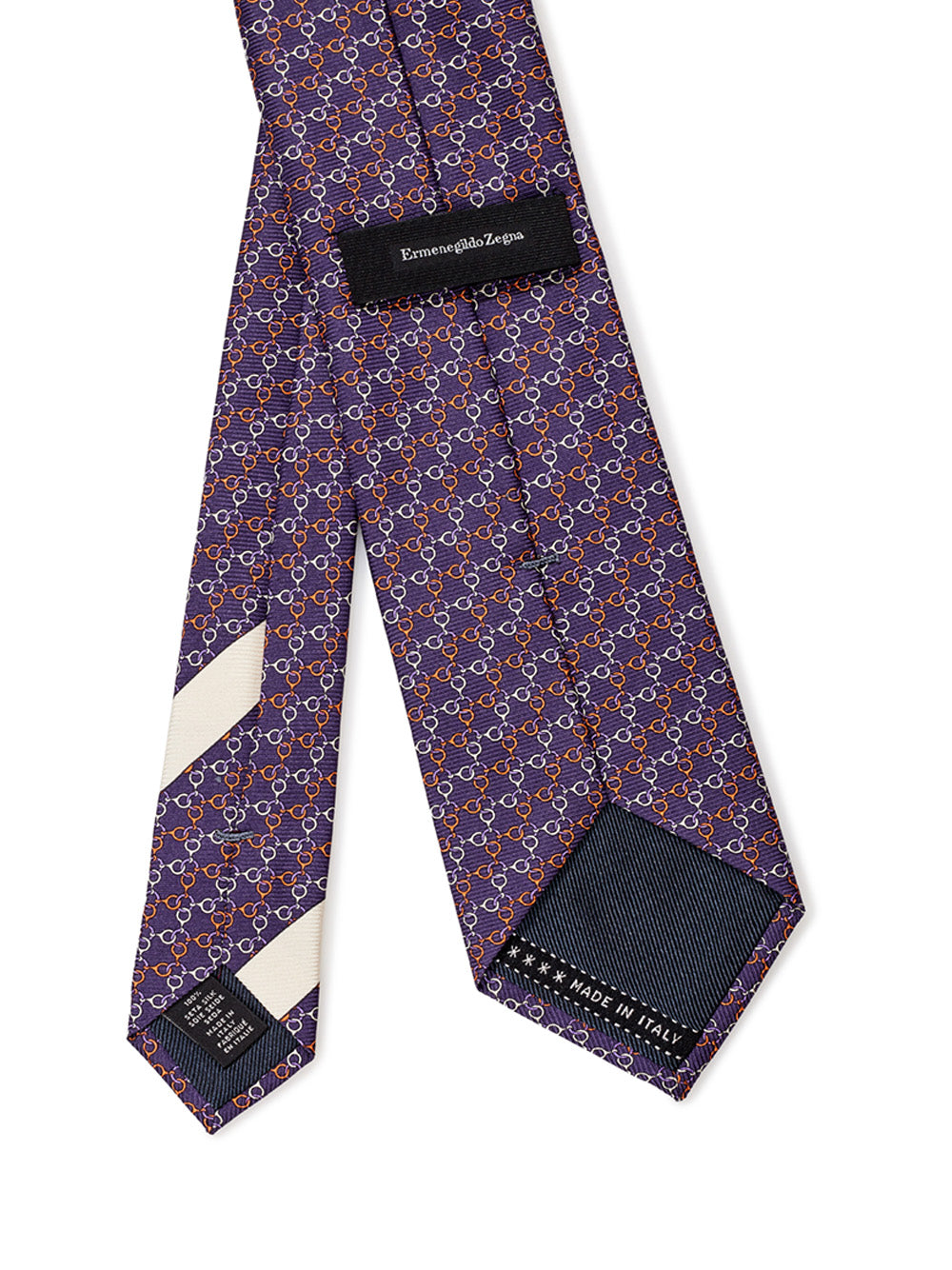 Elegant Violet Silk Tie with Micro Print