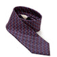 Elegant Violet Silk Tie with Micro Print