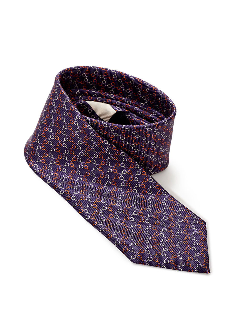 Elegant Violet Silk Tie with Micro Print