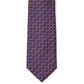 Elegant Violet Silk Tie with Micro Print