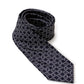 Elegant Dark Grey Silk Tie with Micro Print