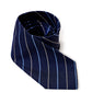Elegant Blue Silk Tie with Oblique Print