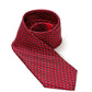 Regal Red Silk Tie with Micro Print
