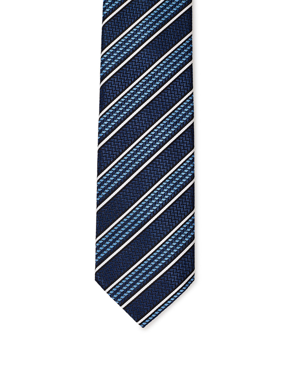 Elegant Blue Silk Men's Designer Tie