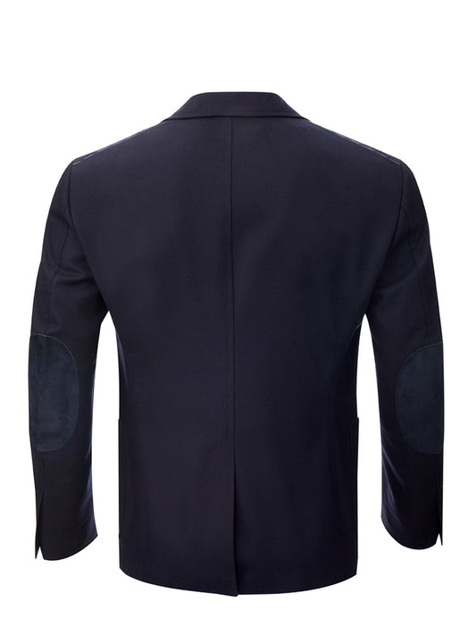 Elegant Navy Blue Wool Jacket