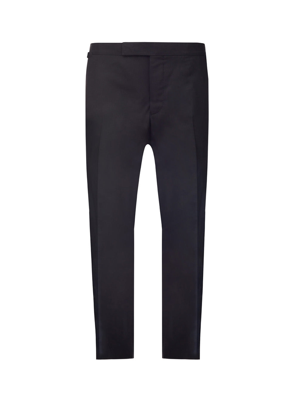 Elegant Black Wool Trousers - Regular Fit