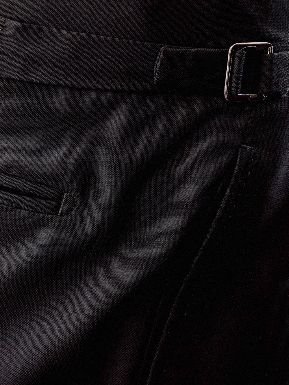 Elegant Black Wool Trousers - Regular Fit