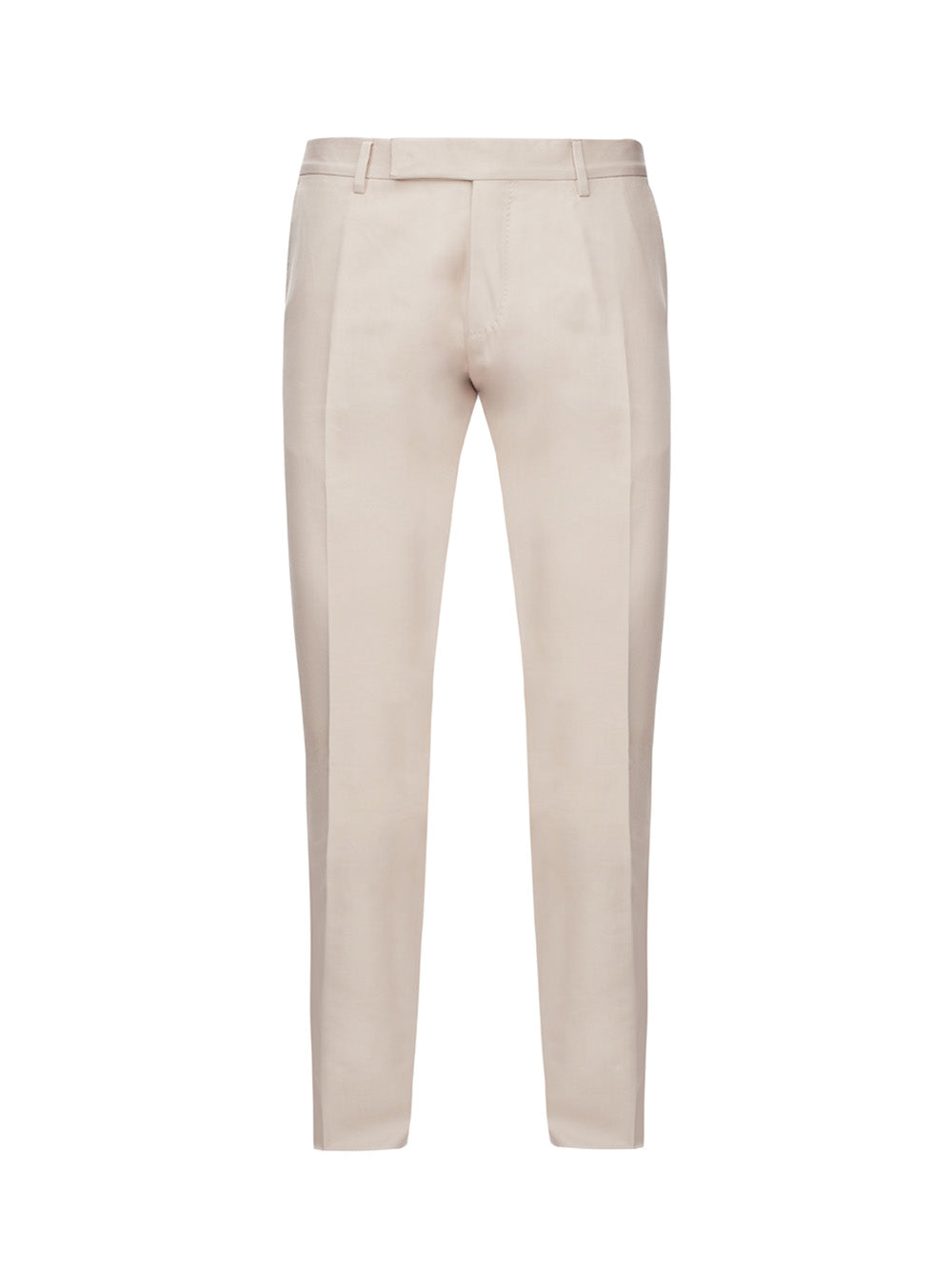 Elegant Beige Cotton Trousers - Regular Fit