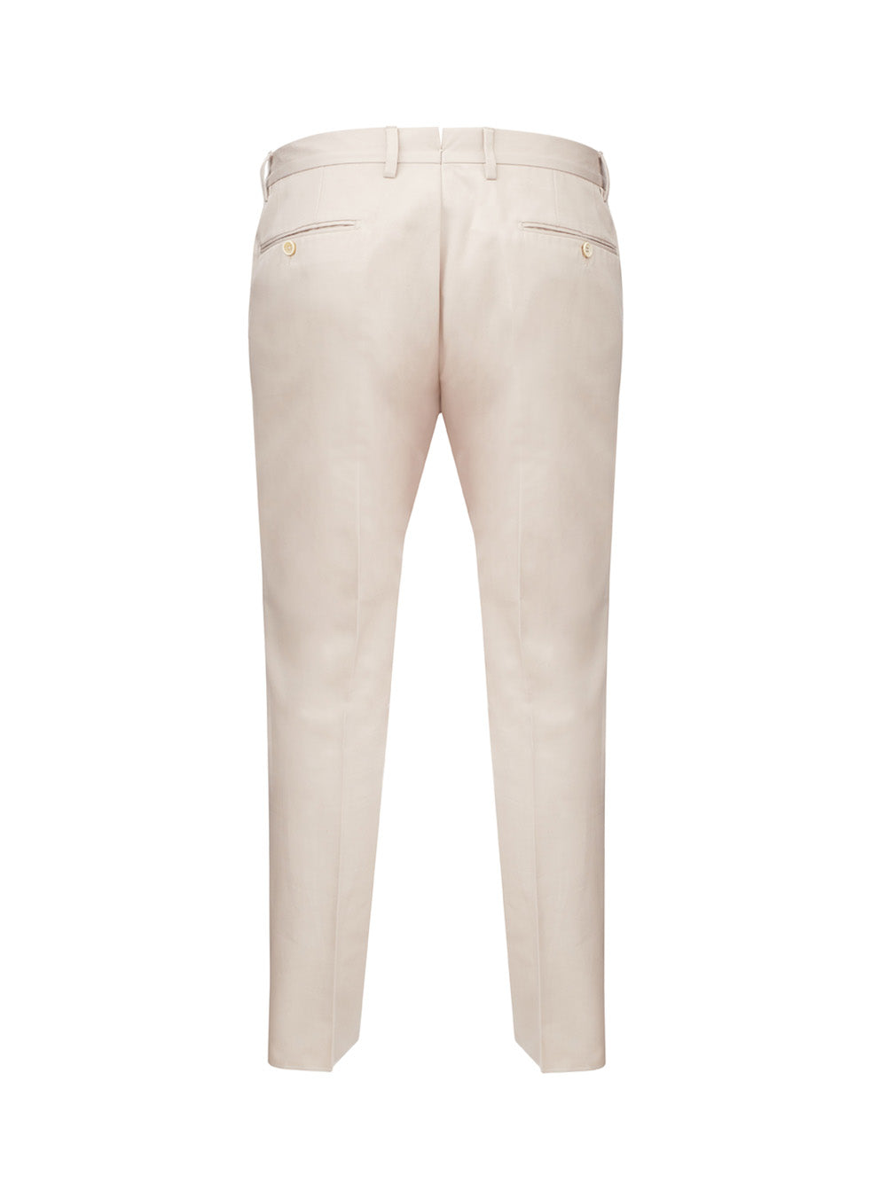 Elegant Beige Cotton Trousers - Regular Fit