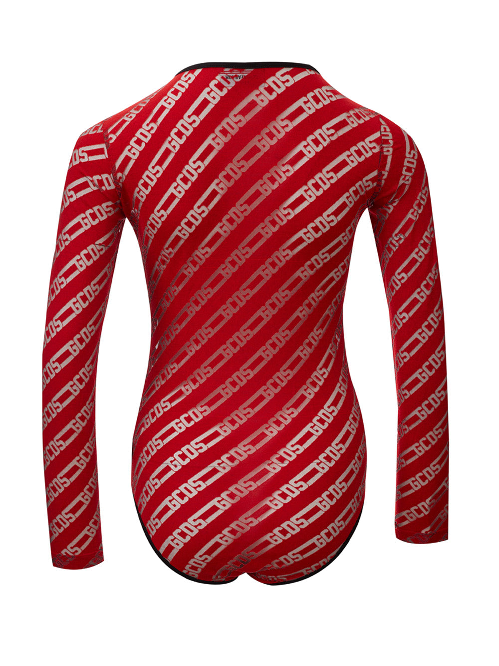 Elegant Red Viscose Stretch Bodysuit