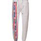 Elegant White Joggers with Signature Logo Detail