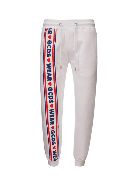 Elegant White Joggers with Signature Logo Detail