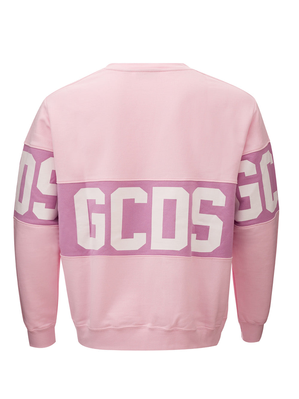 Oversized Pink Cotton Sweatshirt with Front Logo