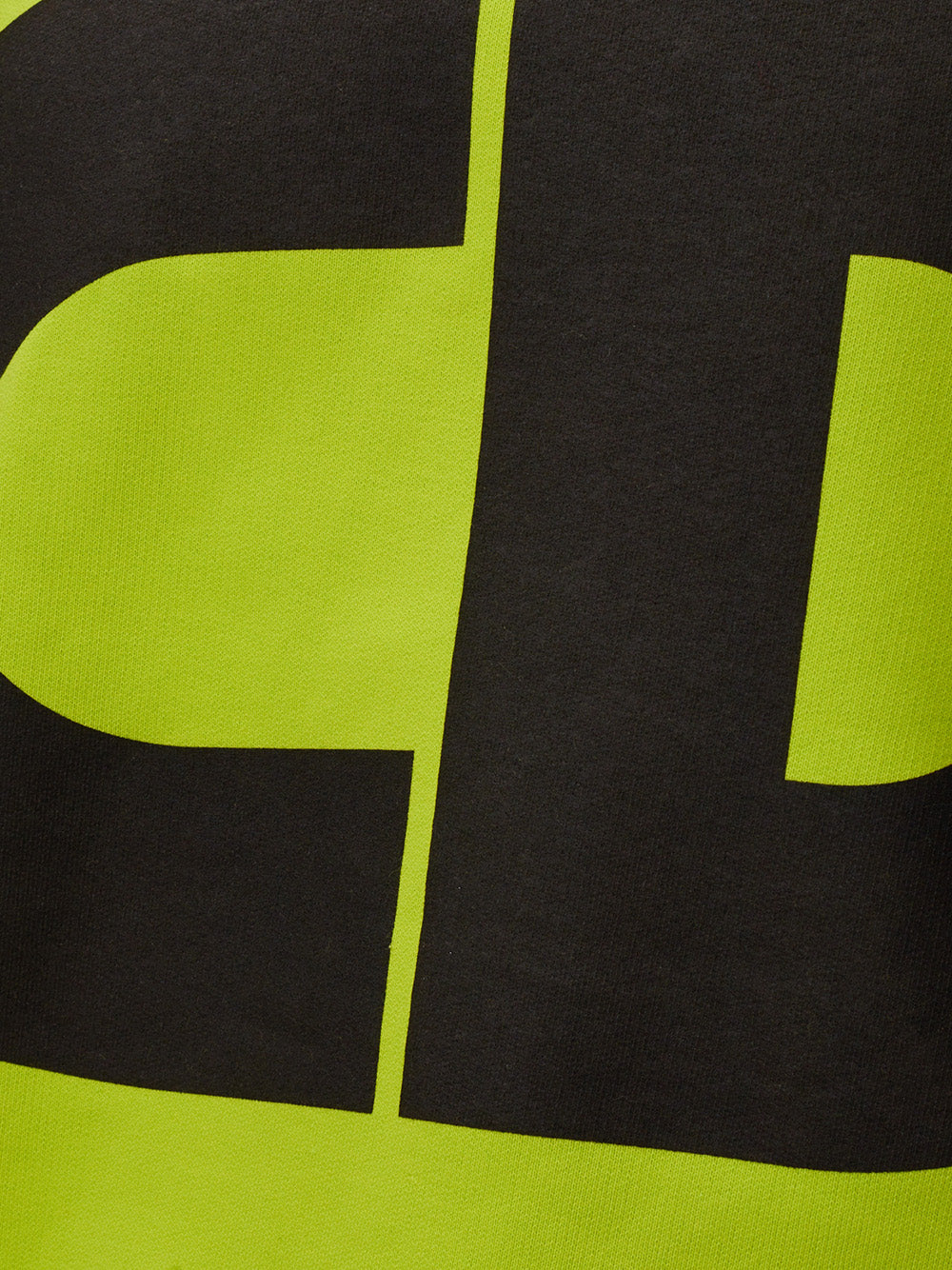 Neon Green Logo Cotton Sweatshirt