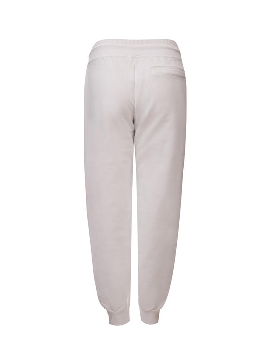 Elegant Cotton Sweatpants With Logo Band