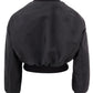 Chic Cropped Quilted Bomber Jacket