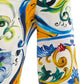 Elegant Maiolica Print Silk Top
