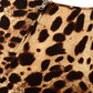 Elegant Leopard Print Silk Cropped Top